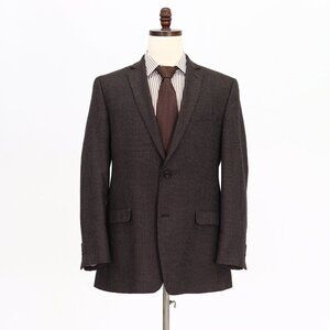 Joseph Abboud 42L Brown Solid 2-Button Sport Coat Blazer Jacket O816